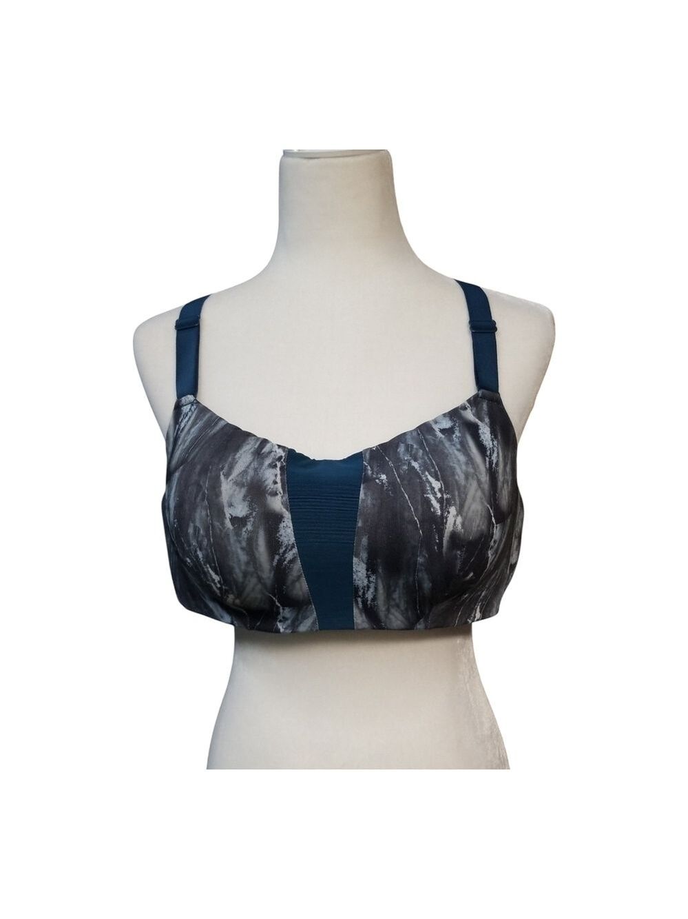 Blue and Gray Supportive Padded Intimates Bra